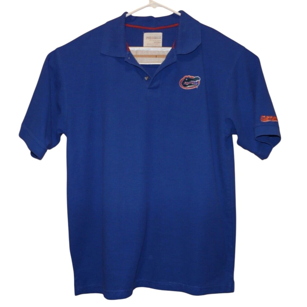Pressbox Florida Gators Mens XL Polo Shirt Blue Short Sleeve Cotton Poly NCAA‎